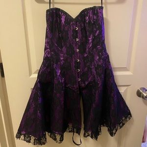 Steel-bone corset dress